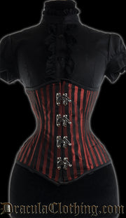 Red Stripes Extreme Waist Clasp Corset