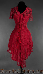 Red Sweet Lace Dress