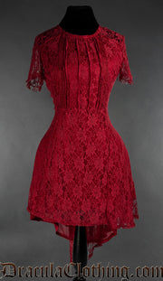 Red Sweet Lace Dress