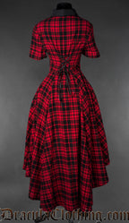 Red Tartan High Low Dress