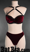 Red Velvet Lace Bra