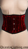 Red Velvet Laceless Corset