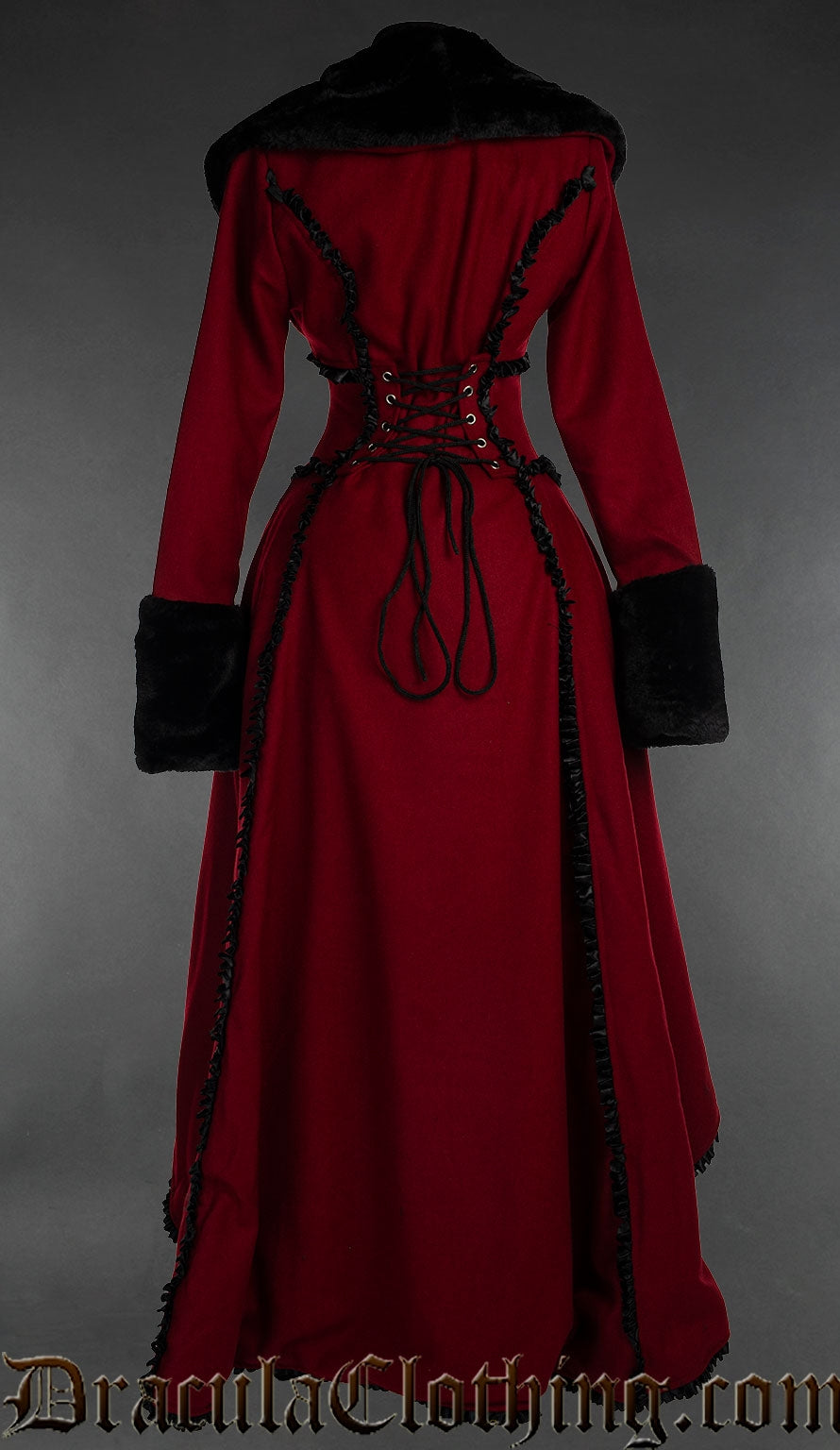 Red Wool Evil Queen Coat S
