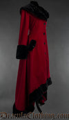 Red Wool Pocket Winter Coat