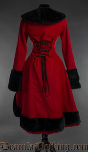 Red Wool Princess Coat