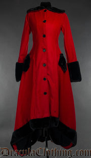 Red Wool Warm Winter Coat