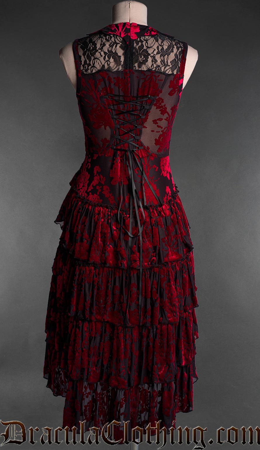 Rose Bat Ruffle Dress