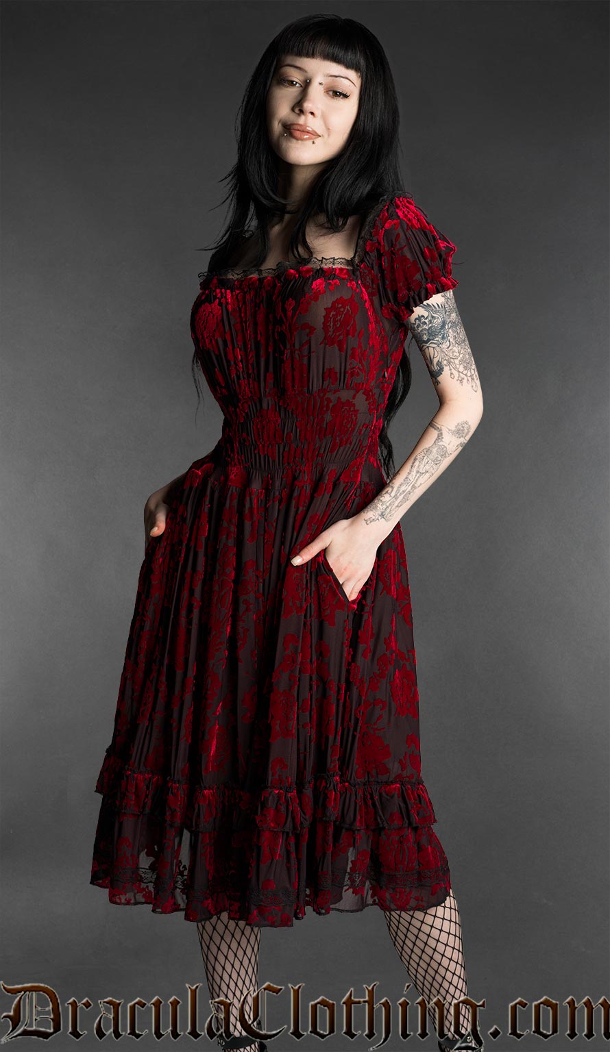 Rose Gothabilly Dress