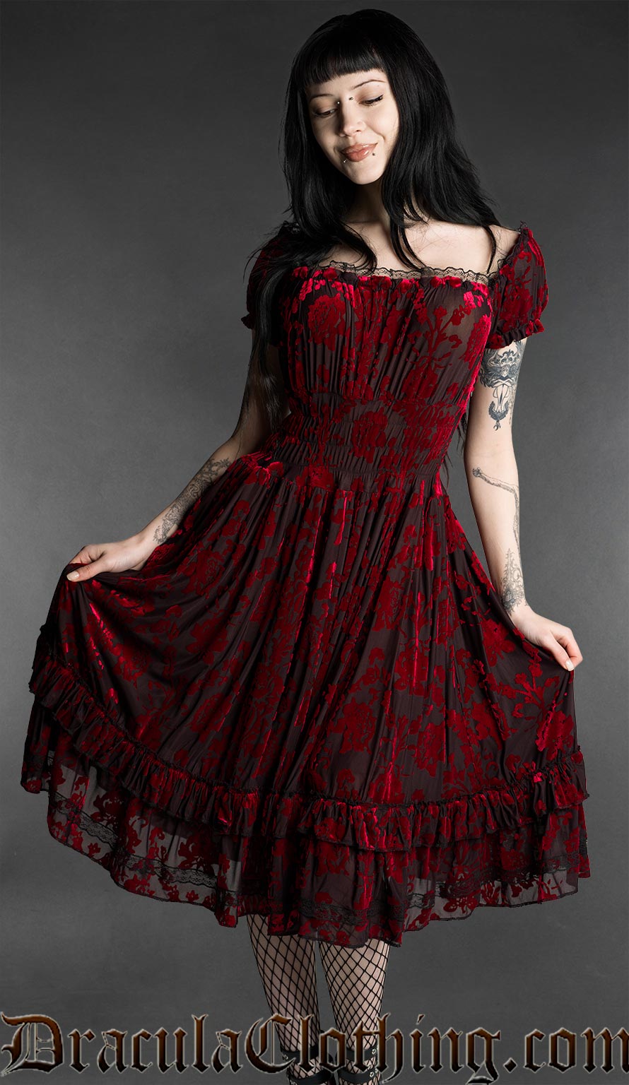Rose Gothabilly Dress