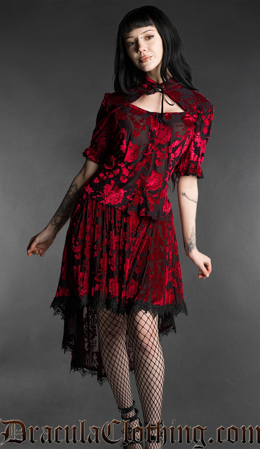 Rose High Low Skirt