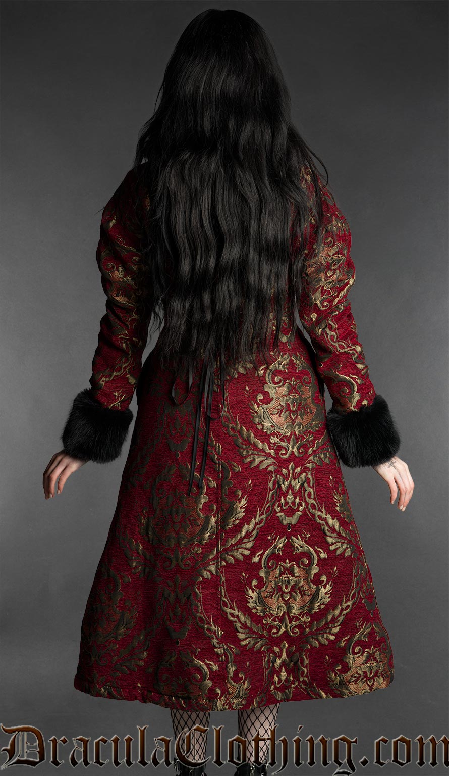 Royal Bordeaux Faux Fur Coat