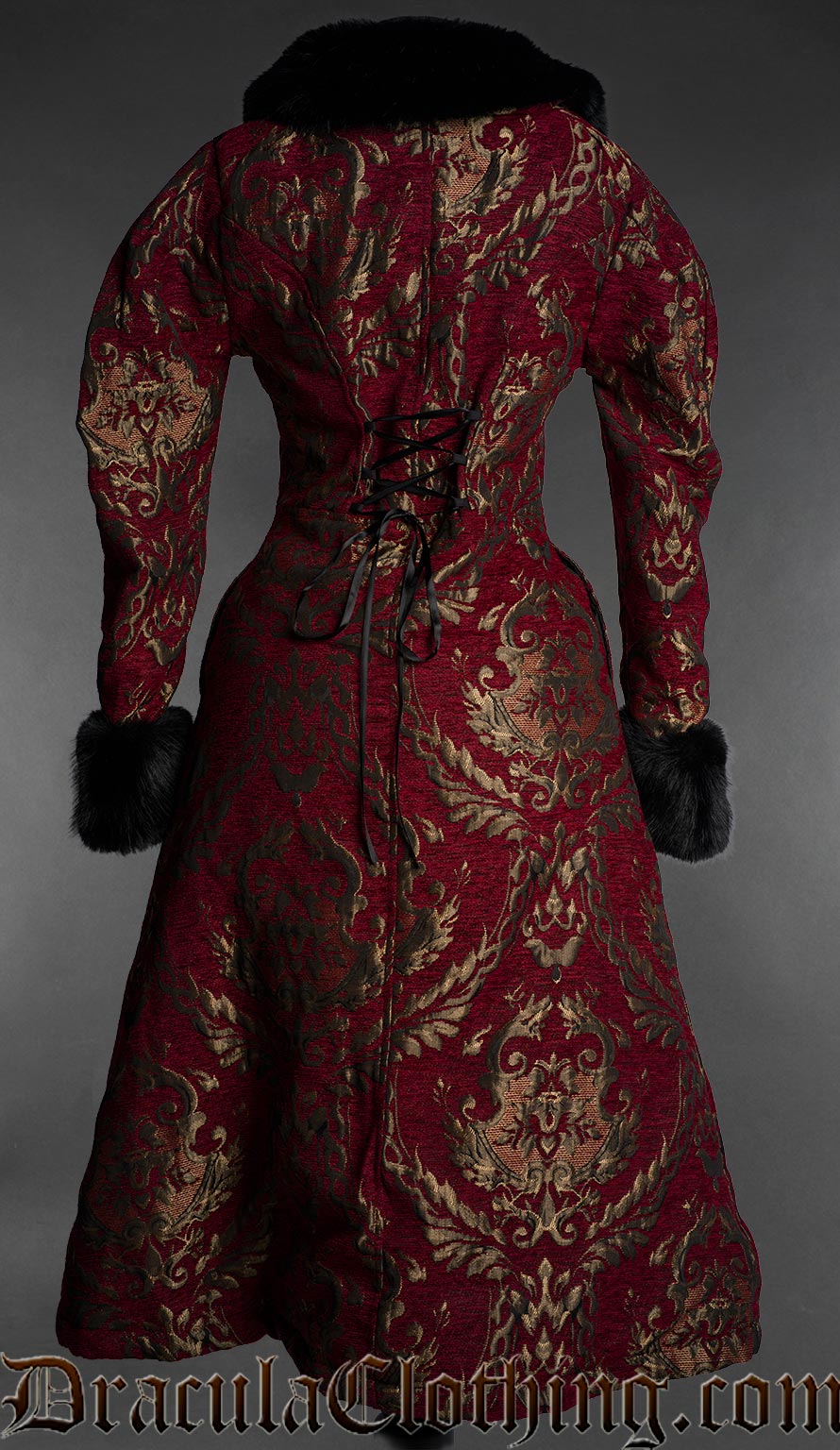 Royal Bordeaux Faux Fur Coat