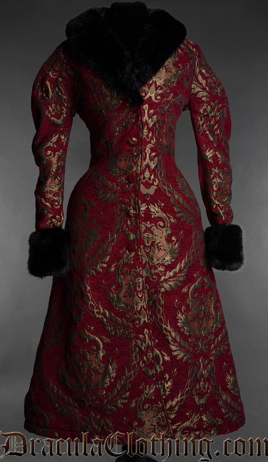 Royal Bordeaux Faux Fur Coat