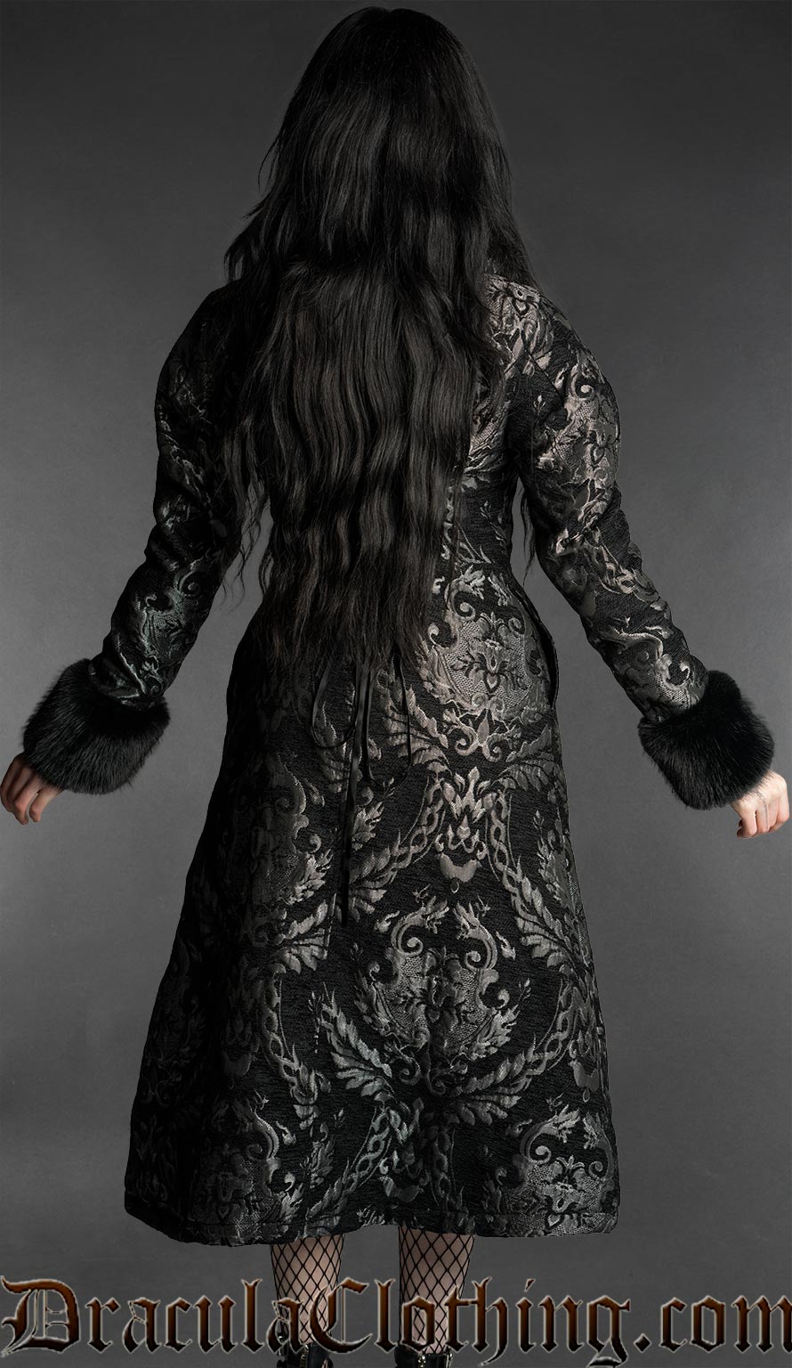 Royal Silver Faux Fur Coat