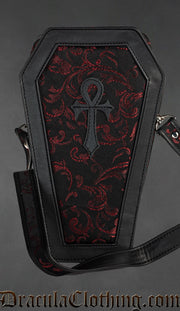 Ruby Ankh Coffin Bag