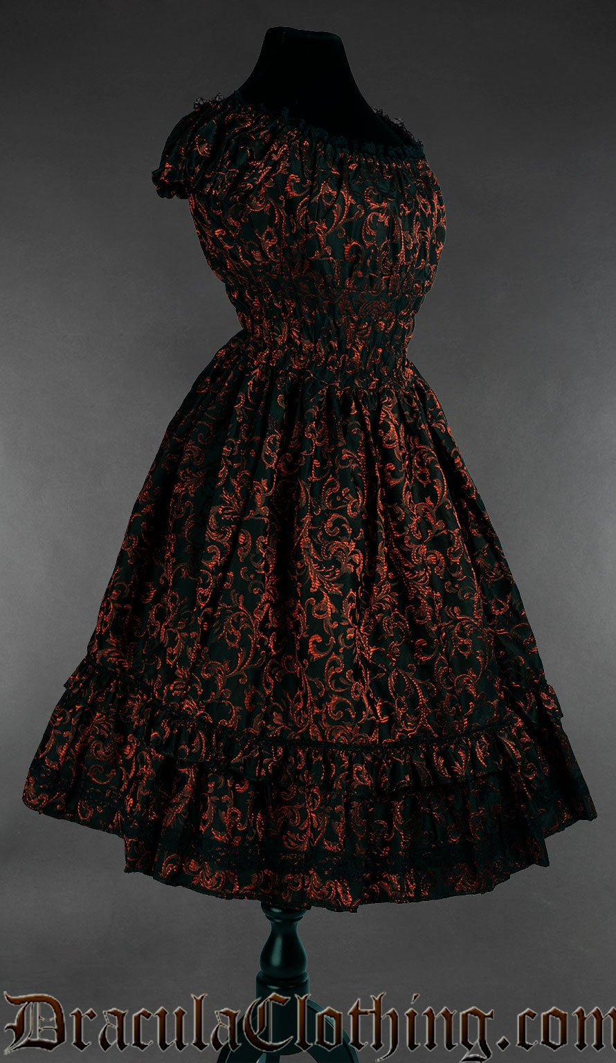 strapless open back dress Ruby Gothabilly Dress – DraculaClothing