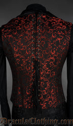 Ruby Satin Lapel Corset Vest