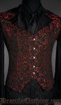 Ruby Satin Lapel Corset Vest