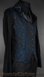 Sapphire Satin Lapel Corset Vest