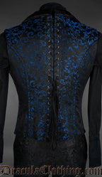 Sapphire Satin Lapel Corset Vest