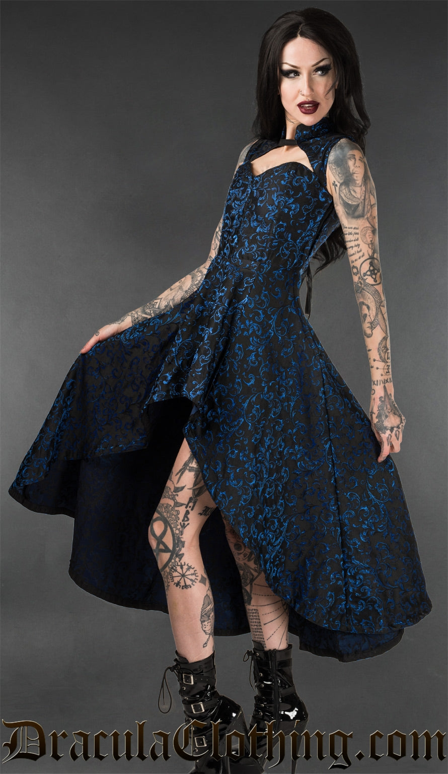 Sapphire Steel Choker Dress