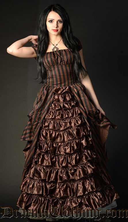 STEAMPUNK STRIPED VICTORIAN DRESS