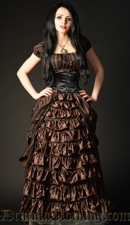STEAMPUNK STRIPED VICTORIAN DRESS