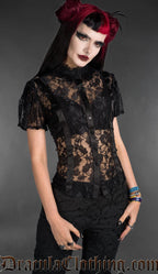 See Through Lace Blouse