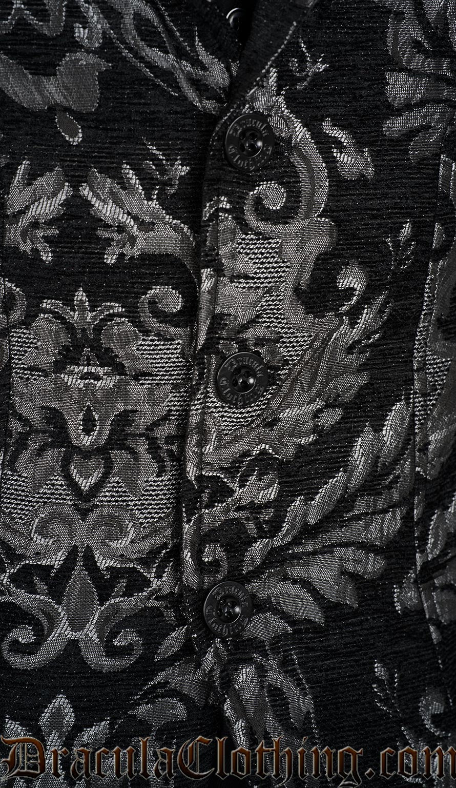 Silver Brocade Vest Coat