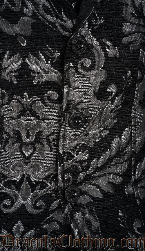 Silver Brocade Vest Coat