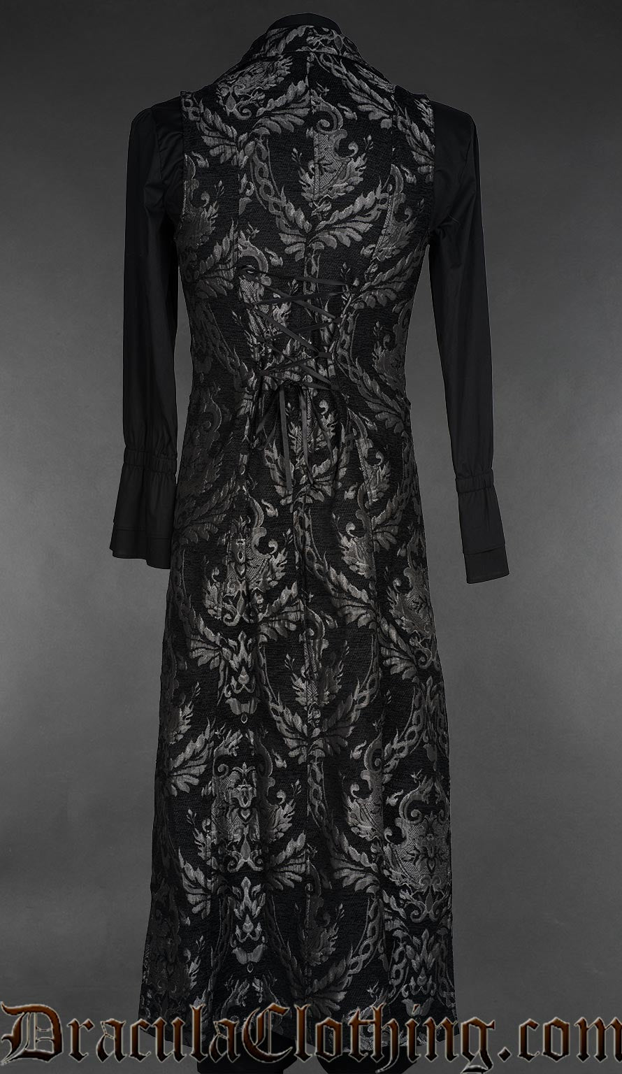 Silver Brocade Vest Coat