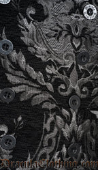 Silver Chenille Brocade Goth Victorian Vest