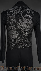 Silver Chenille Brocade Goth Victorian Vest