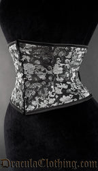 Silver Brocade Dragon Waist Cincher