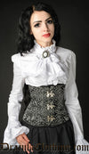 Silver Jacquard Clasp Corset