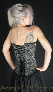 SILVER JACQUARD CLASP OVERBUST