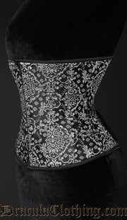 Silver Jacquard Corset