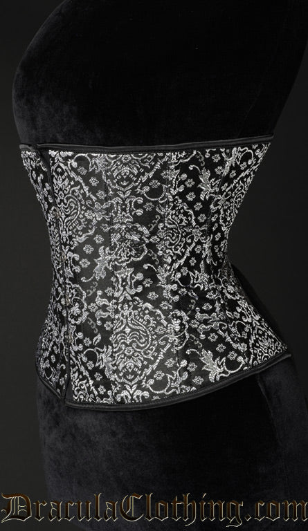 Silver Jacquard Corset