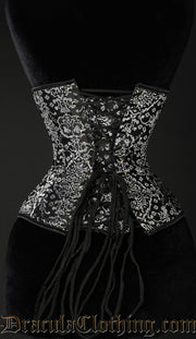 Silver Jacquard Corset