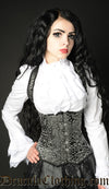 Silver Jacquard Shoulder Corset