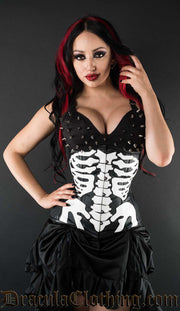 Leather Skeleton Underbust Corset