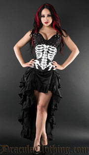 Leather Skeleton Underbust Corset