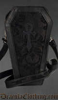 Skull Brocade Ankh Coffin Bag