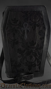 Skull Brocade Big Ankh Coffin Bag