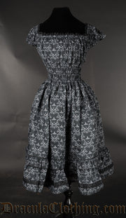 Skull Brocade Gothabilly Dress