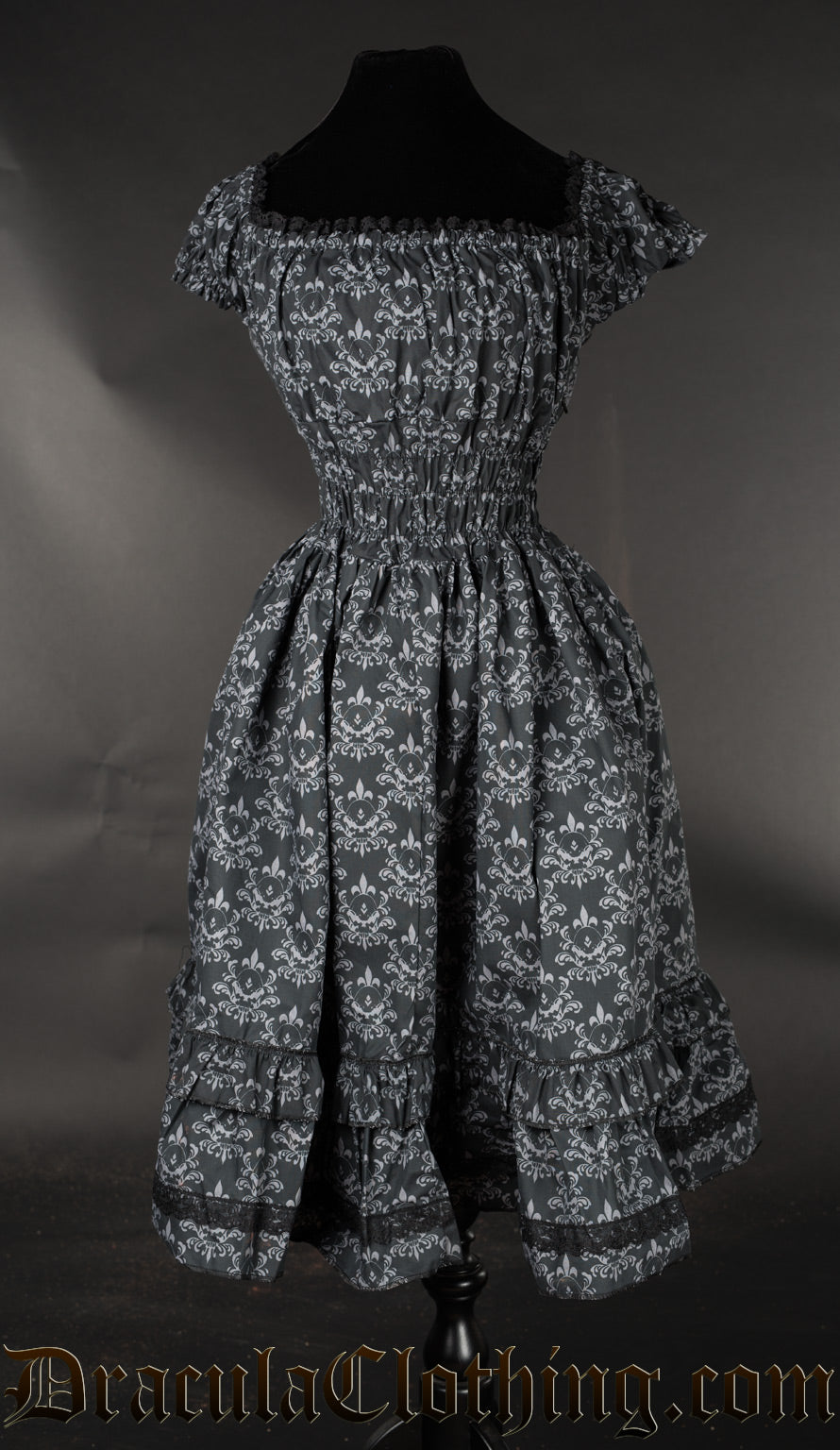 Skull Brocade Gothabilly Dress Skull Brocade Gothabilly Dress