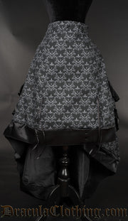 Skull Brocade Layer Bustle Skirt