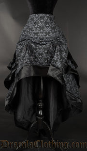 Skull Brocade Layer Bustle Skirt