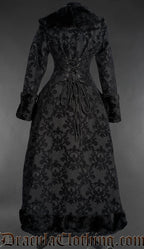 Skull Brocade Pocket Winter Coat