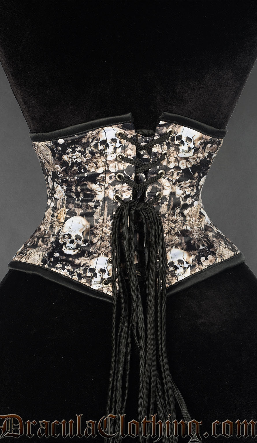 Skulls And Flowers Waist Cincher